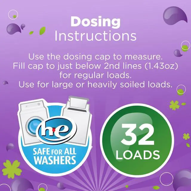 Alt view image 3 of 7 - Great Value Ultimate Fresh Twilight Dreams Laundry Detergent, 46 fl oz, 32 Loads