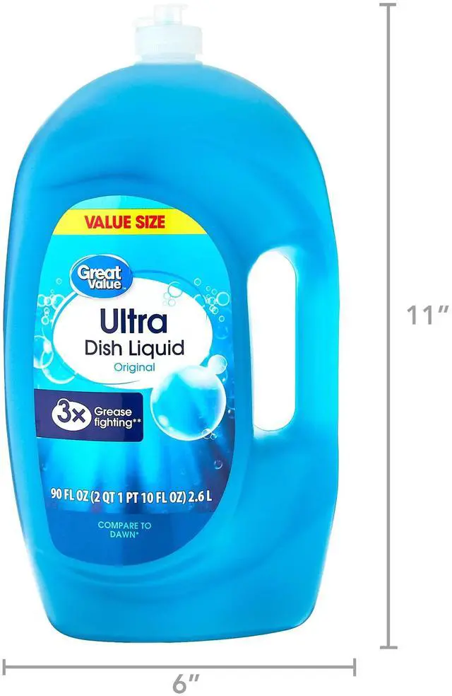 Main image of Great Value Ultra Original Dish Liquid, 90 fl oz