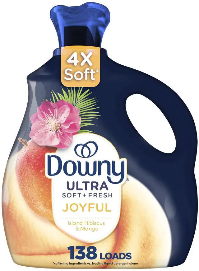 Main image of Downy Ultra Soft and Fresh Liquid Fabric Softener, Island Hibiscus and Mango Scent, 93 fl oz, 138 Loads