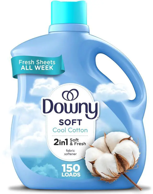 Main image of Downy Liquid Fabric Softener, Cool Cotton Scent, 111 fl oz, 150 Loads