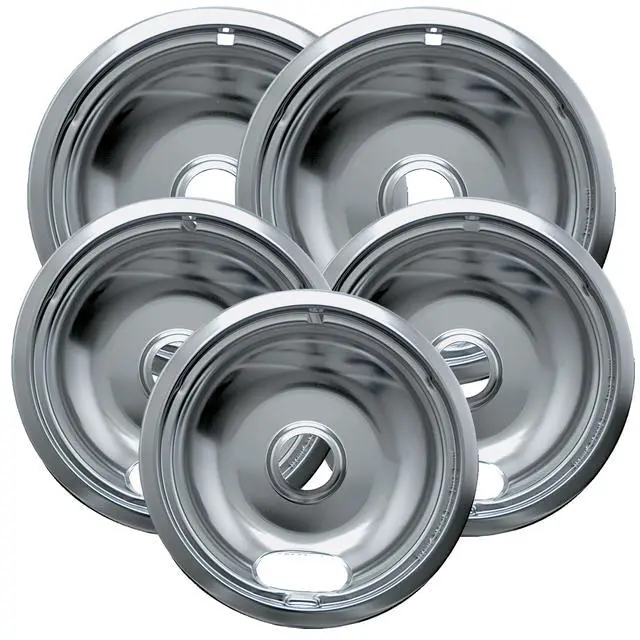 Alt view image 5 of 5 - Range Kleen 12565X Economy Style A Chrome Plated Drip Bowls, 5 Pack