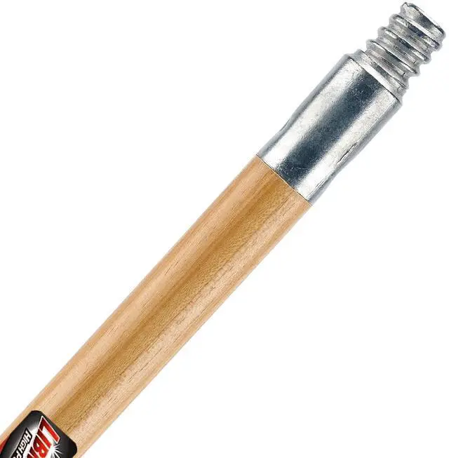 Alt view image 2 of 7 - Libman Hardwood Broom Handle with Zinc Screw-In - 60 Inch Length, Brown Wood