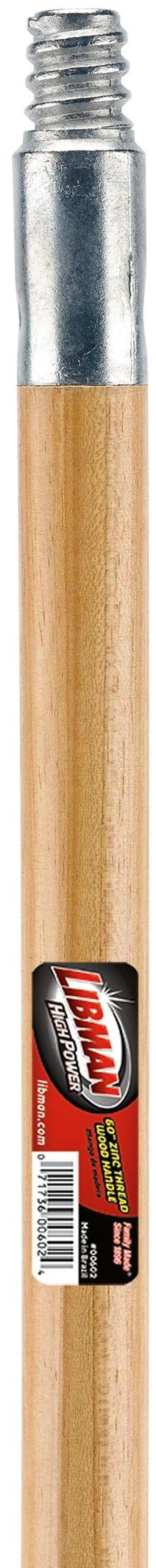 Alt view image 7 of 7 - Libman Hardwood Broom Handle with Zinc Screw-In - 60 Inch Length, Brown Wood