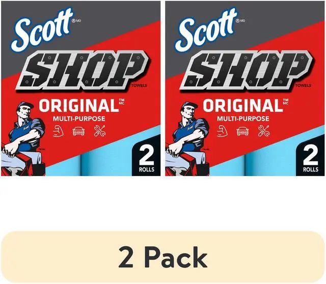 Main image of (2 pack) Scott Multi-Purpose, Shop Towel, 2 Rolls, 55 Sheets Per Roll (110 Total Sheets)