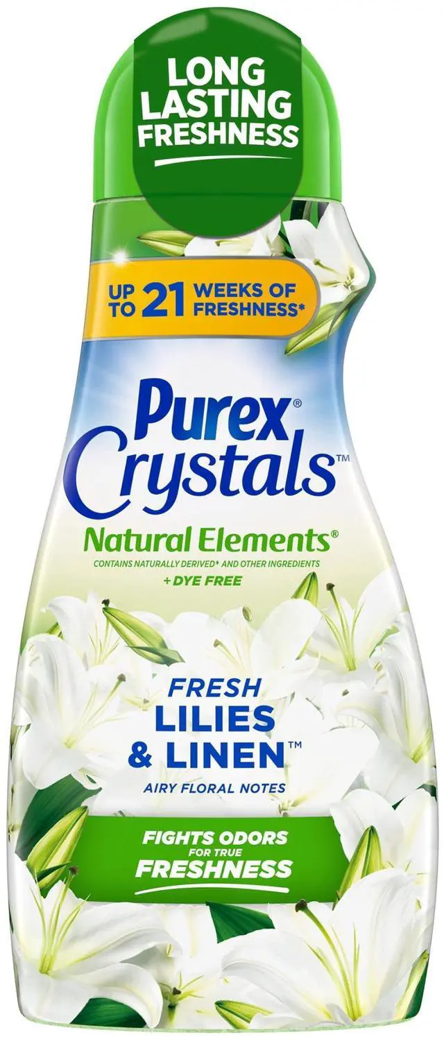 Main image of Purex Crystals Scent Booster, Natural Elements, Fresh Lilies & Linen, 39oz