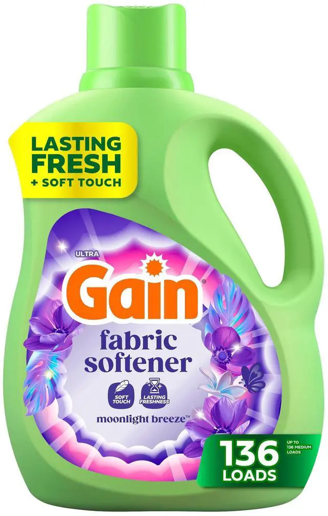 Main image of Gain Laundry Liquid Fabric Softener, Moonlight Breeze Scent, 100 fl oz, 136 Loads
