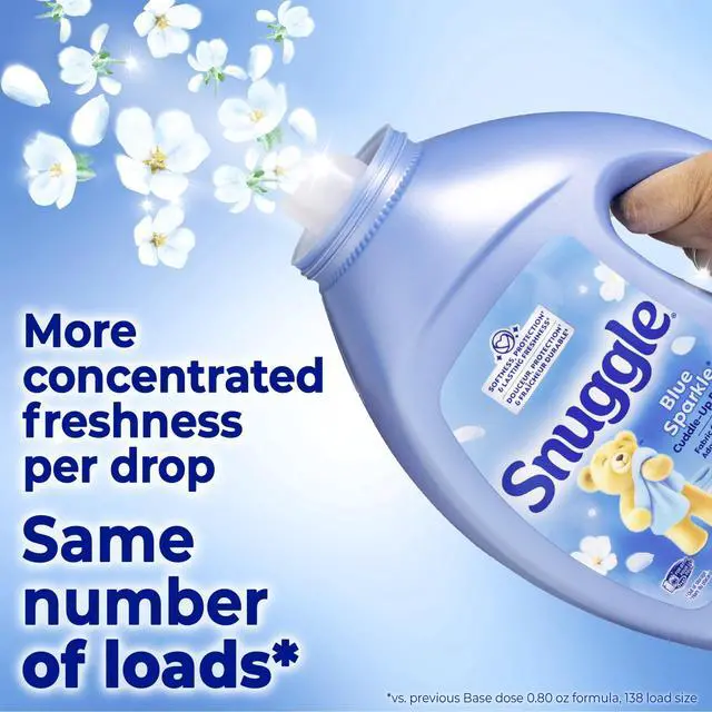 Alt view image 3 of 6 - Snuggle Liquid Fabric Softener, Cuddle-Up Fresh Blue Sparkle, 93.8 oz, 138 Loads