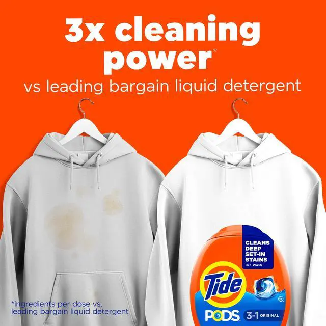 Alt view image 6 of 7 - Tide PODs Laundry Detergent, 14 Count, Original Scent, 3-in-1 Stain Remover, Odor Fighter, Color Protector, Concentrated Laundry Soap Pacs