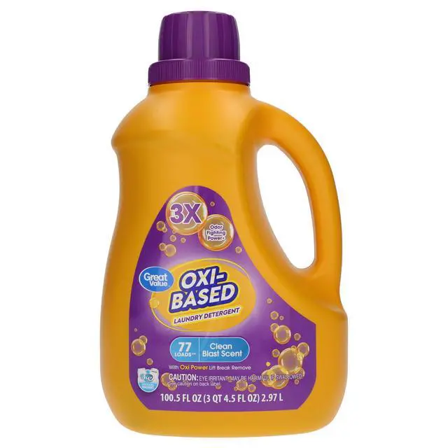 Alt view image 2 of 5 - Great Value Oxi-Based Laundry Detergent, Clean Blast, 100.5 fl oz, 77 Loads