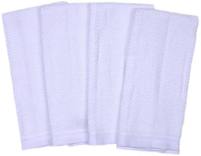 Main image of Mainstays 12-Pack 16 in x 26 in Woven Kitchen Towel Set, Arctic White