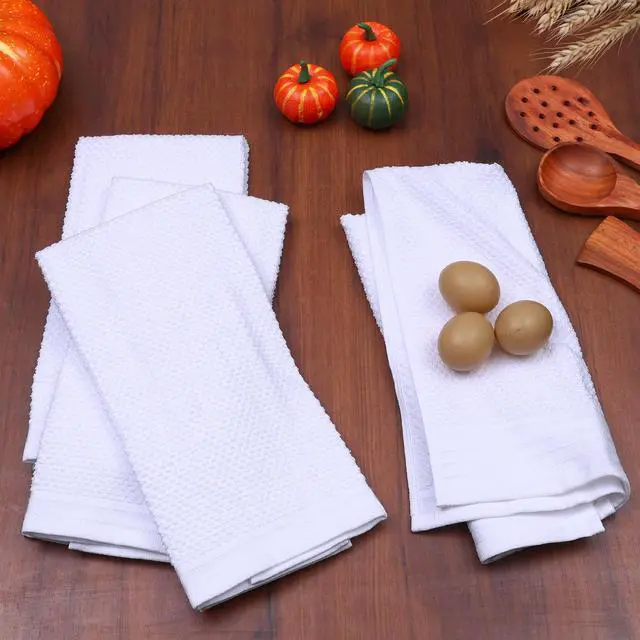 Alt view image 4 of 5 - Mainstays 12-Pack 16 in x 26 in Woven Kitchen Towel Set, Arctic White
