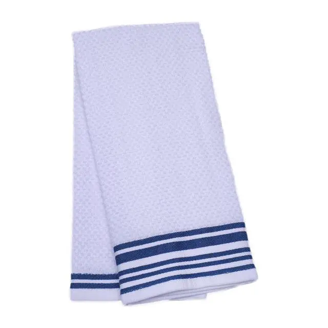 Alt view image 5 of 5 - Mainstays 4-Pack 16 in x 26 in Woven Kitchen Towel Set, Blue Corduroy