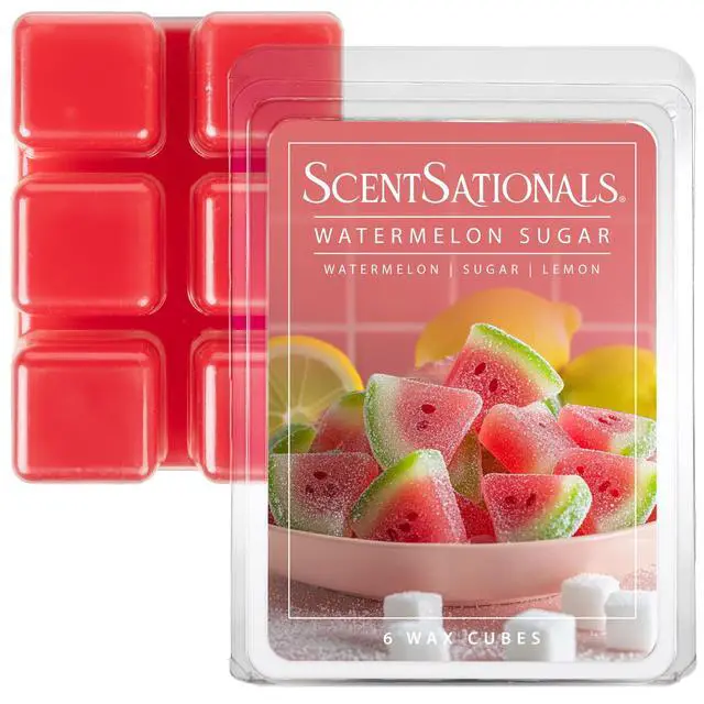 Alt view image 5 of 6 - (2 pack) Watermelon Sugar Scented Wax Melts, ScentSationals, 2.5 oz