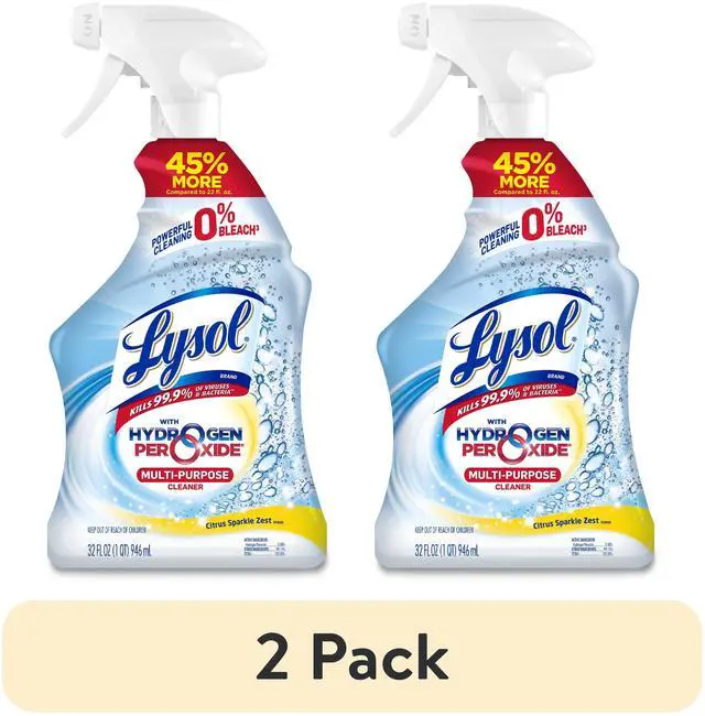 Main image of (2 pack) Lysol Bleach Free Hydrogen Peroxide Multi-Purpose Cleaner, Citrus 32 fl oz