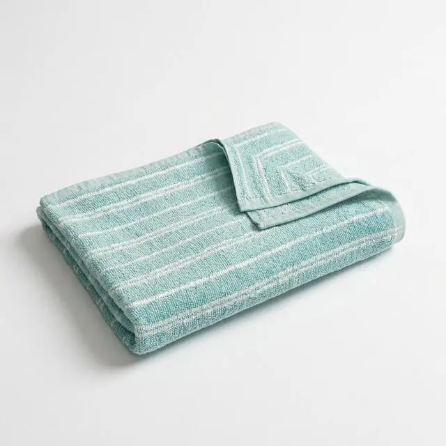 Alt view image 2 of 6 - Mainstays Basic Striped Bath Towel, Aqua