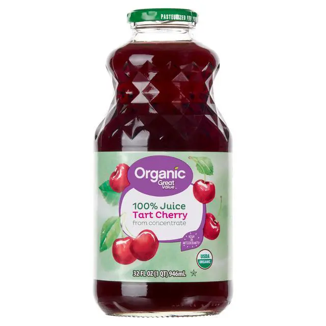 Alt view image 3 of 5 - Great Value Organic 100% Tart Cherry Juice, 32 fl oz