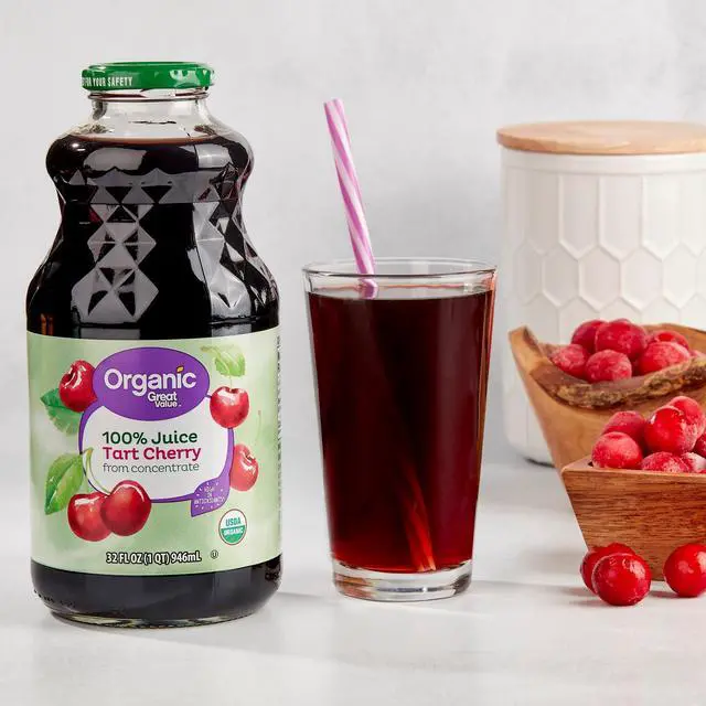 Alt view image 2 of 5 - Great Value Organic 100% Tart Cherry Juice, 32 fl oz