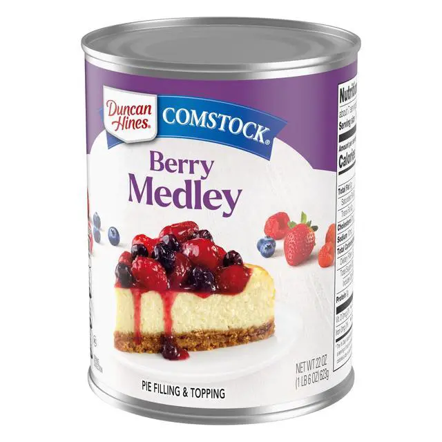 Alt view image 2 of 7 - (2 pack) Duncan Hines Comstock, Berry Medley Pie Filling and Topping, 22 oz.