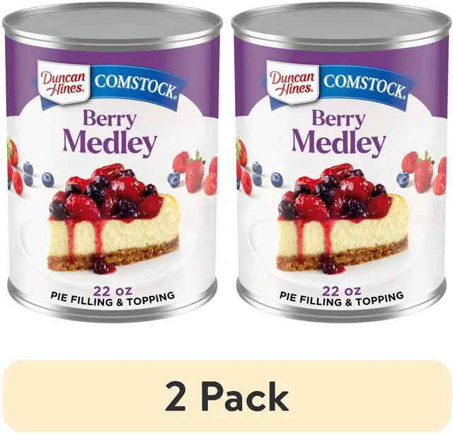 Main image of (2 pack) Duncan Hines Comstock, Berry Medley Pie Filling and Topping, 22 oz.