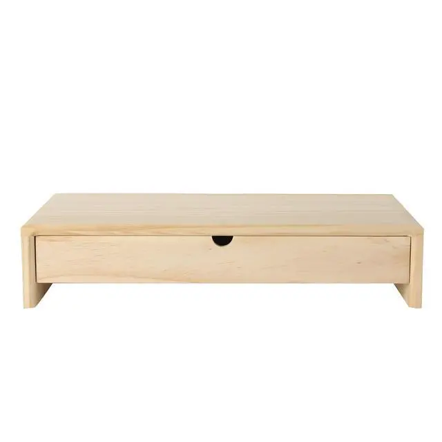 Alt view image 5 of 6 - Pen+Gear Wooden Monitor Stand, Combines the Functions of Holding Computers and Storing Items