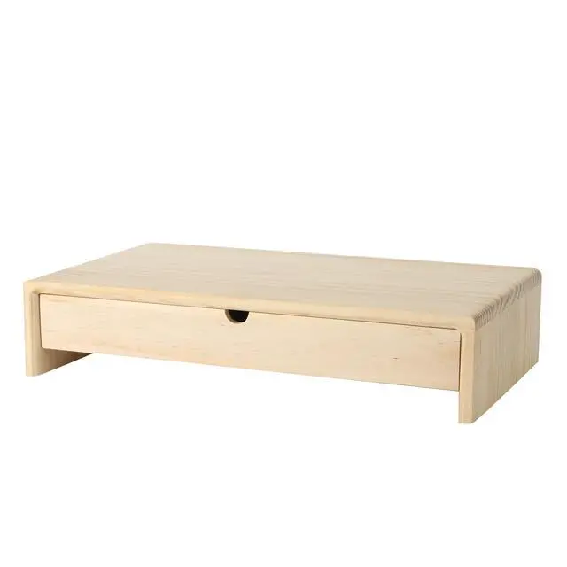 Alt view image 6 of 6 - Pen+Gear Wooden Monitor Stand, Combines the Functions of Holding Computers and Storing Items