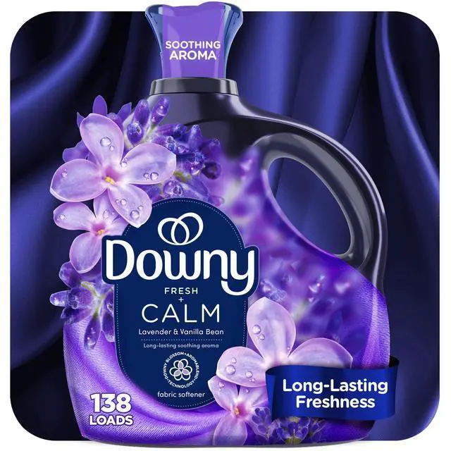 Main image of Downy Ultra Soft Liquid Fabric Softener, Calm, Lavender & Vanilla Bean, 93 fl oz, 138 Loads