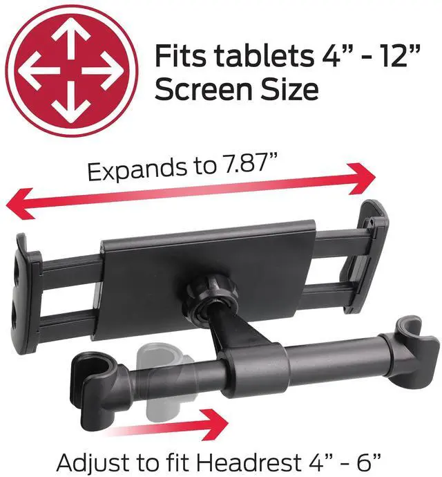 Alt view image 4 of 6 - Monster Universal Backseat Headrest Tablet Mount - Keep Passengers Entertained on the Go!