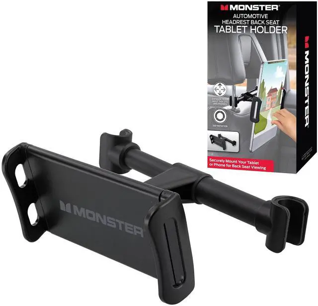 Alt view image 3 of 6 - Monster Universal Backseat Headrest Tablet Mount - Keep Passengers Entertained on the Go!