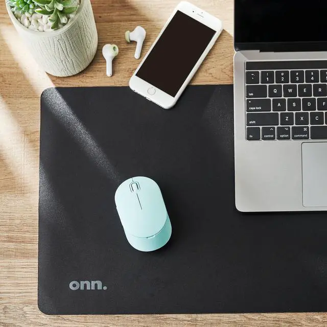 Alt view image 2 of 6 - onn. Desktop Mouse Mat, Black, 32"x12"