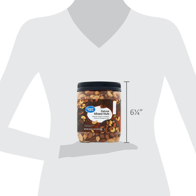 Alt view image 3 of 5 - Great Value Deluxe Mixed Nuts, 30 oz