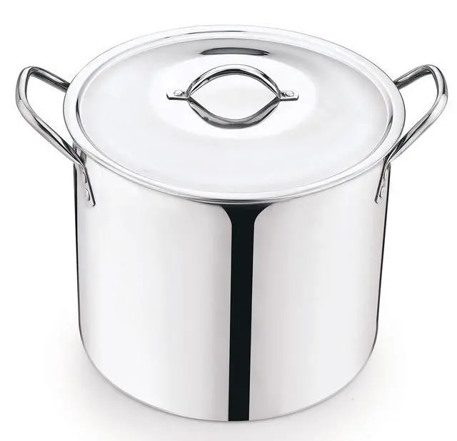 Alt view image 3 of 6 - Mainstays 12-Qt Stainless Steel Stock Pot with Metal Lid