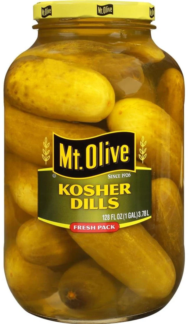Main image of Mt. Olive Fresh Pack Whole Kosher Dills Pickles, 128 fl oz jar