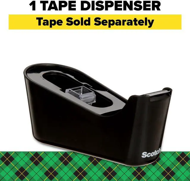 Alt view image 4 of 7 - Scotch Desktop Tape Dispenser, Black, Holds 1" Core Tape, 1 Dispenser