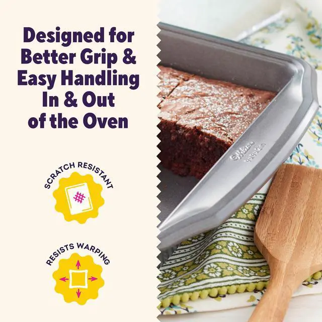 Alt view image 3 of 5 - Wilton Premium 9X9 Non-Stick Steel Square Cake Baking Pan Brownies Cornbread, Packaging May Vary