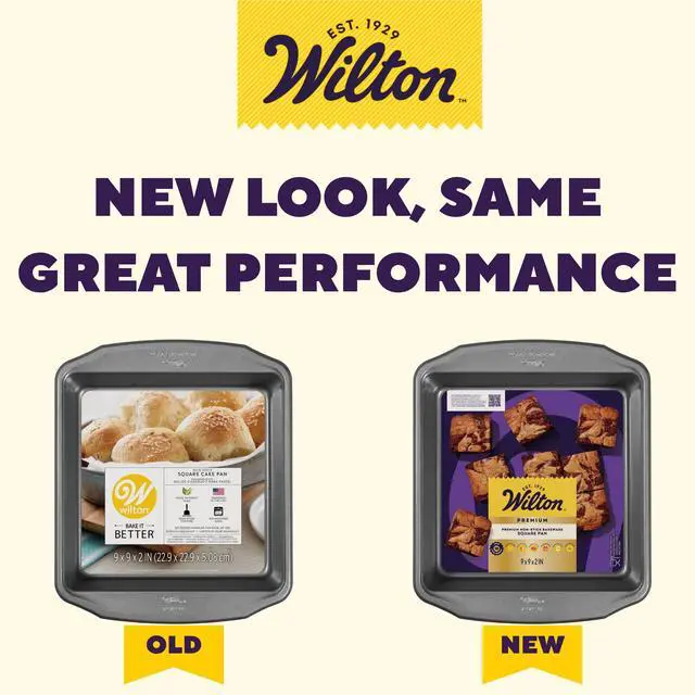Alt view image 2 of 5 - Wilton Premium 9X9 Non-Stick Steel Square Cake Baking Pan Brownies Cornbread, Packaging May Vary
