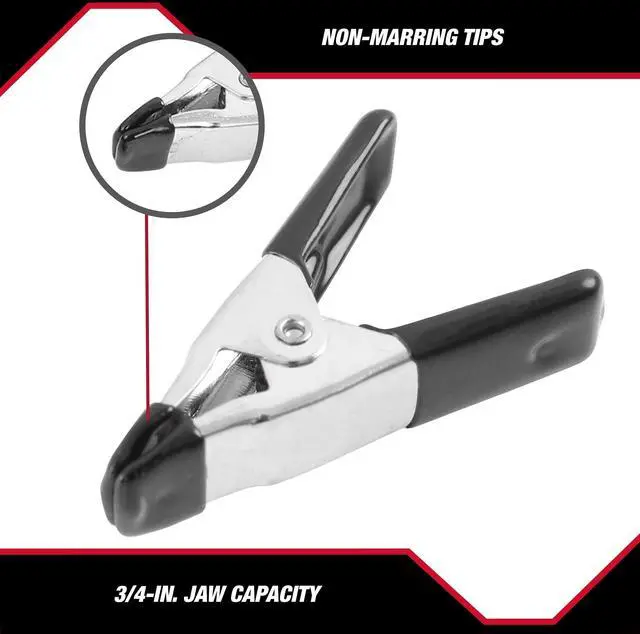 Main image of Hyper Tough 12-Piece Mini Metal Spring Clamp Set