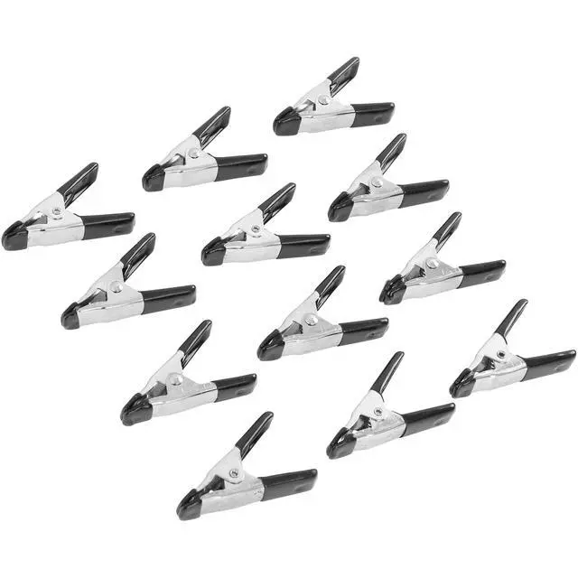 Alt view image 4 of 7 - Hyper Tough 12-Piece Mini Metal Spring Clamp Set