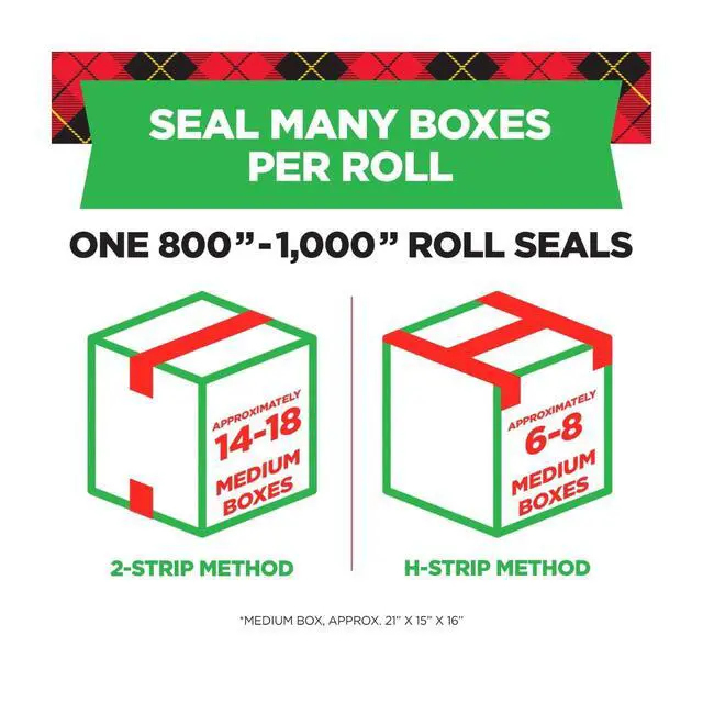 Alt view image 3 of 7 - (2 pack) Scotch Tough Grip Moving Packaging Tape, Clear, 1.88 in x 925 in, 1 Roll