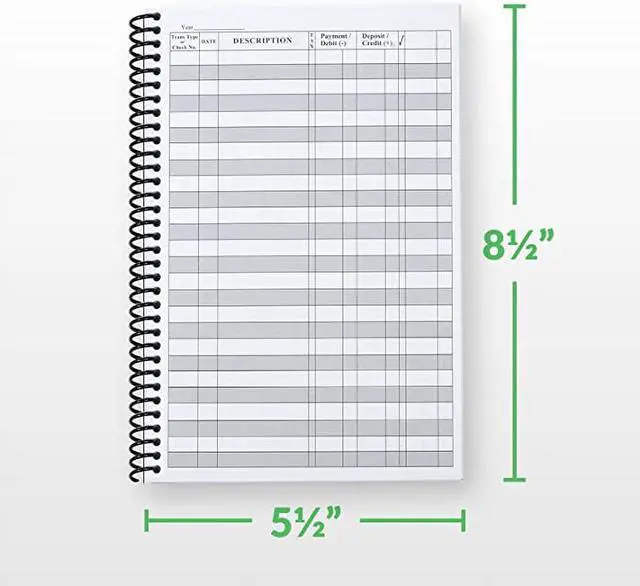 Alt view image 4 of 5 - Superior Register Simple Account Tracker, 5.5 x 8.5, Money Ledger, 50 Pages, Spiral Bound, 1-Count