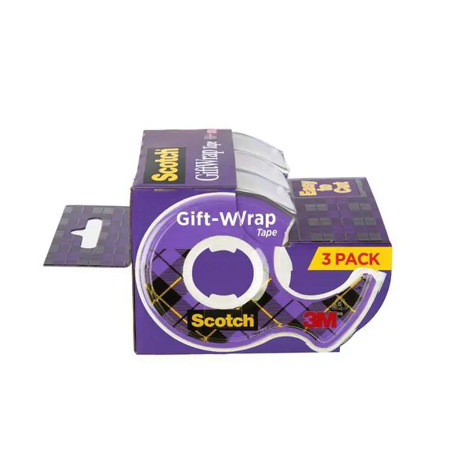 Alt view image 4 of 7 - (2 pack) Scotch Gift Wrap Tape Dispensers, Satin Finish, 3/4 in. x 325 in., 3 Count