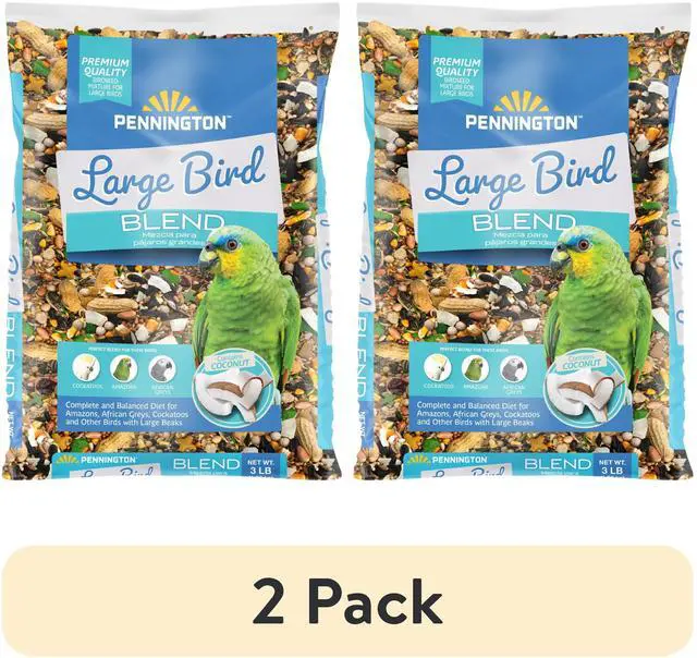 Main image of (2 pack) Pennington Large Bird Everyday Blend Bird Food for Parrots, Cockatoos; 3 lb. Bag