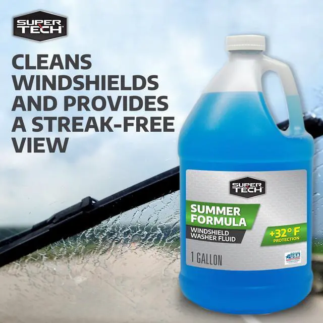 Alt view image 5 of 7 - (3 pack) Super Tech Summer Formula +32F Windshield Washer Fluid for All Vehicle Types, 1 Gallon