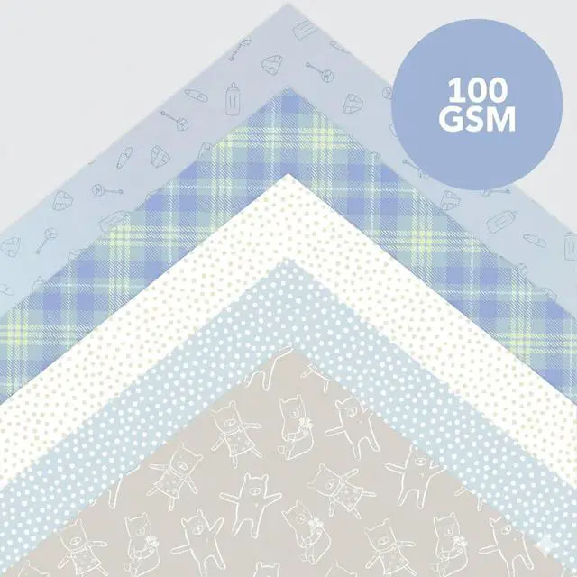 Alt view image 2 of 7 - Roobee by Mara Mi Baby Boy Blue Scrapbook Paper Pad, 12"x12" 50 Sheets, 25 Designs