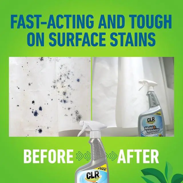 Alt view image 6 of 6 - CLR Mold & Mildew Foaming Stain Remover Spray, Bleach-Free Fragrance Free Cleaner, 32 fl oz