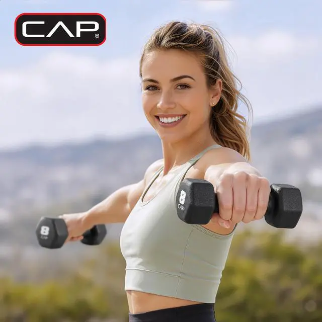 Alt view image 4 of 6 - CAP, 2lb Neoprene Dumbbell, Black, Single
