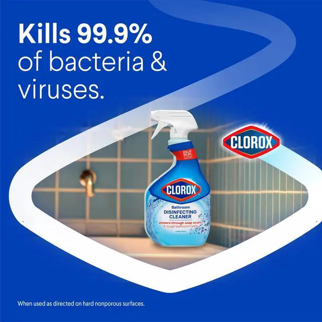 Alt view image 4 of 6 - Clorox Bathroom Disinfecting Cleaner, Original, Spray Bottle, 30 fl oz