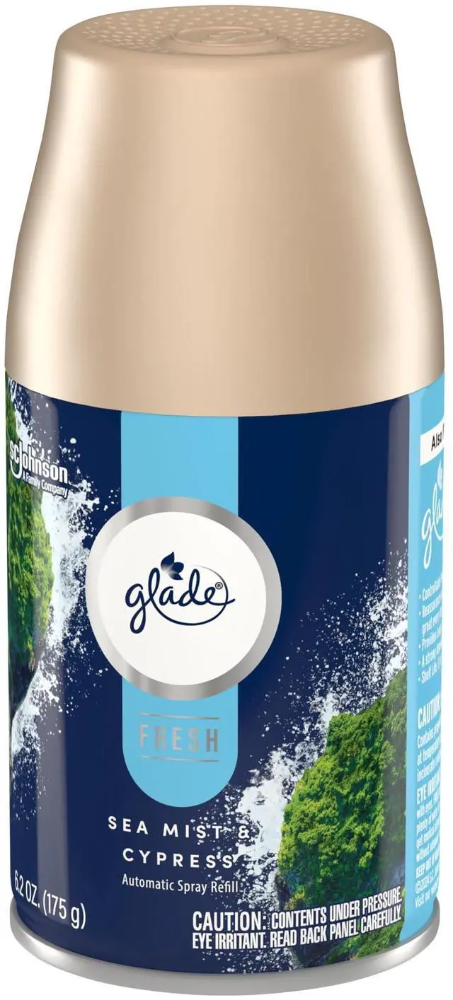 Main image of Glade Automatic Spray Air Freshener Refills, Sea Mist & Cypress, Fresh Collection, 6.2 oz
