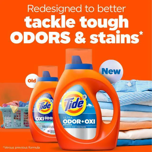 Alt view image 5 of 5 - Tide Ultra Odor Defense Plus Oxi Liquid Laundry Detergent, 73 fl oz, 52 Loads