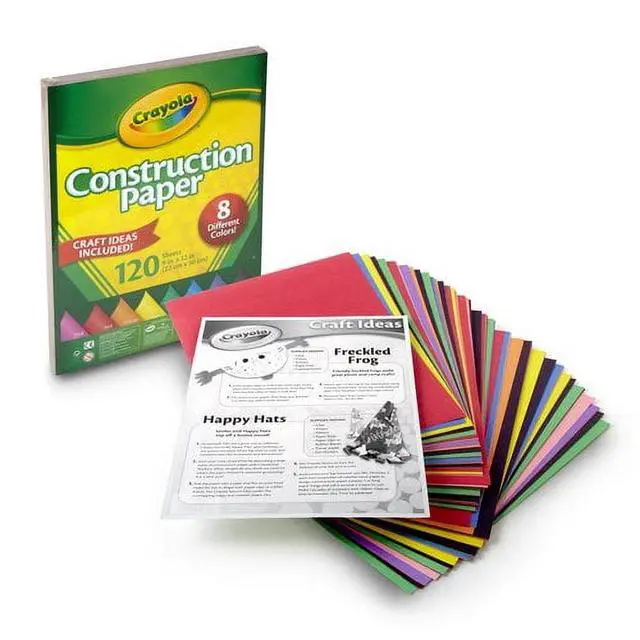 Alt view image 6 of 6 - Crayola Construction Paper, 120 Pages, 10 Colors, Arts & Crafts Supplies, School Supplies for Kindergarten, Classroom Must Haves