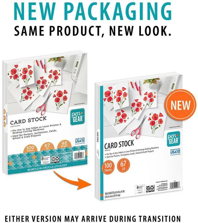 Alt view image 4 of 5 - Pen+Gear White Card Stock 8.5" x 11" 67 lb 100 Sheets